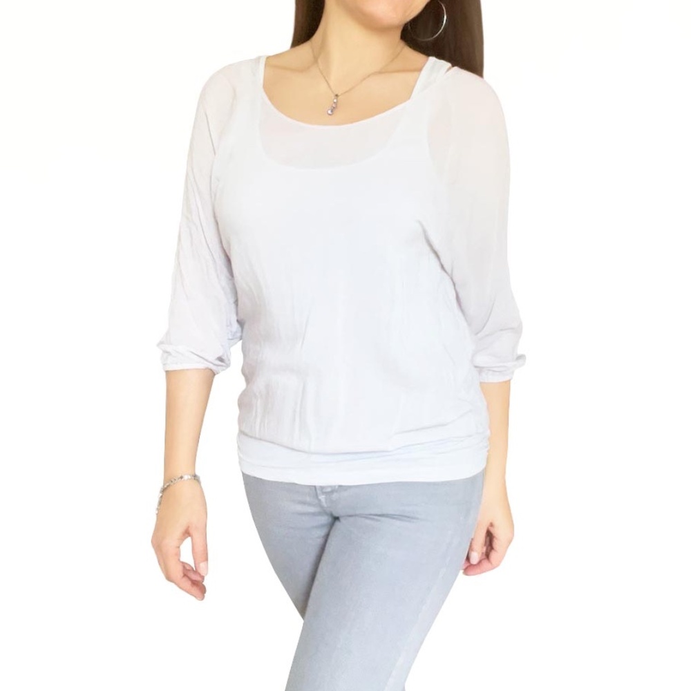 JAMES PERSE Light Gray Blouse & Tank Top